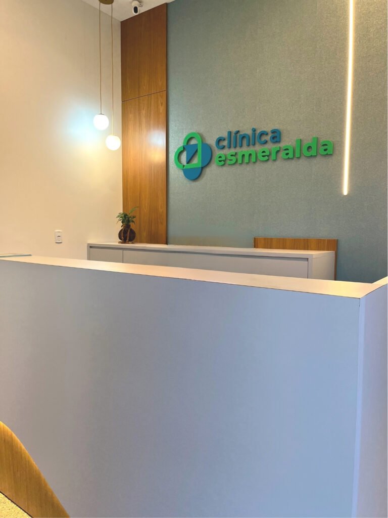 Recepção da Clínica Esmeralda em Pimenta Bueno